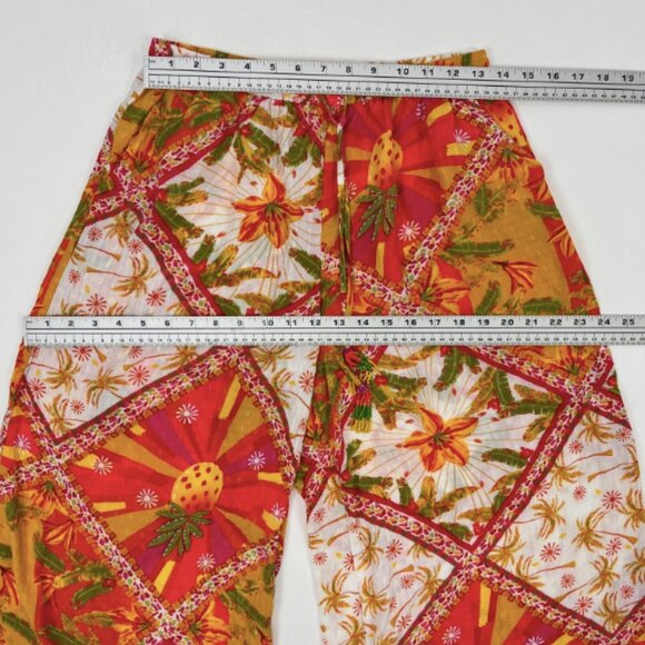 Haute Hippie Size M Kimono Top & Pant Set Colorful Tropical Bohemian Festival - Picture 10 of 16